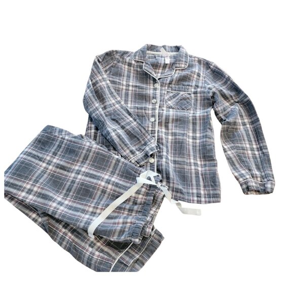 Gilligan & O Malley Plaid 2PC Pajama Set Pants & Top - Picture 2 of 14